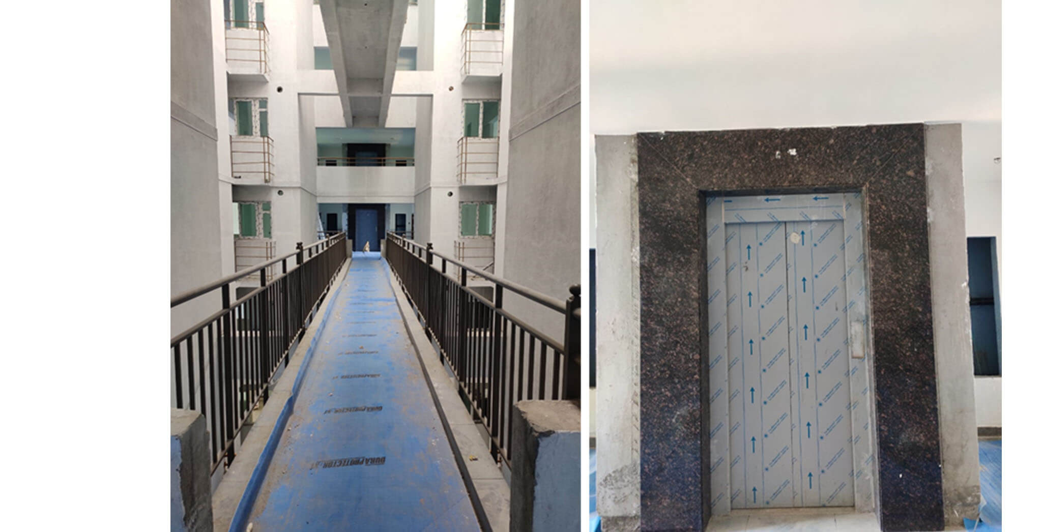 May 2021 - Connecting bridge—tiling work & lift cladding