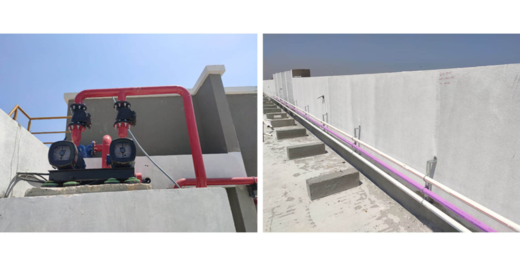 May 2021 - Terrace booster pump & ring main line work-in-progress