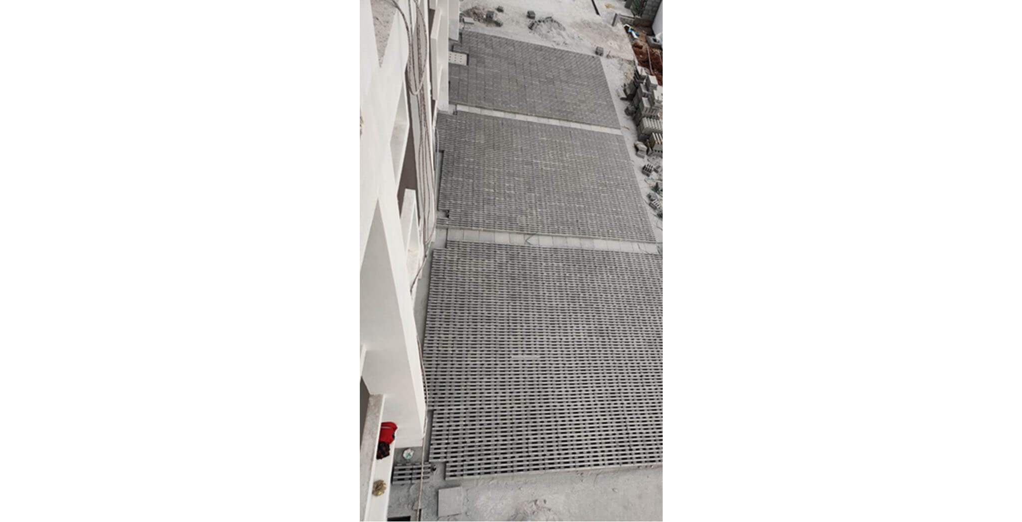 May 2021 - External development—grass pavers fixing in progress