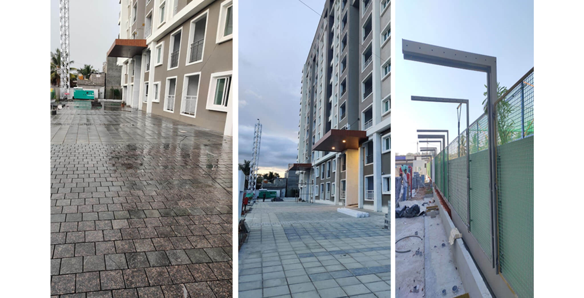 May 2021 - External development—pavers fixing along west side & embossing work