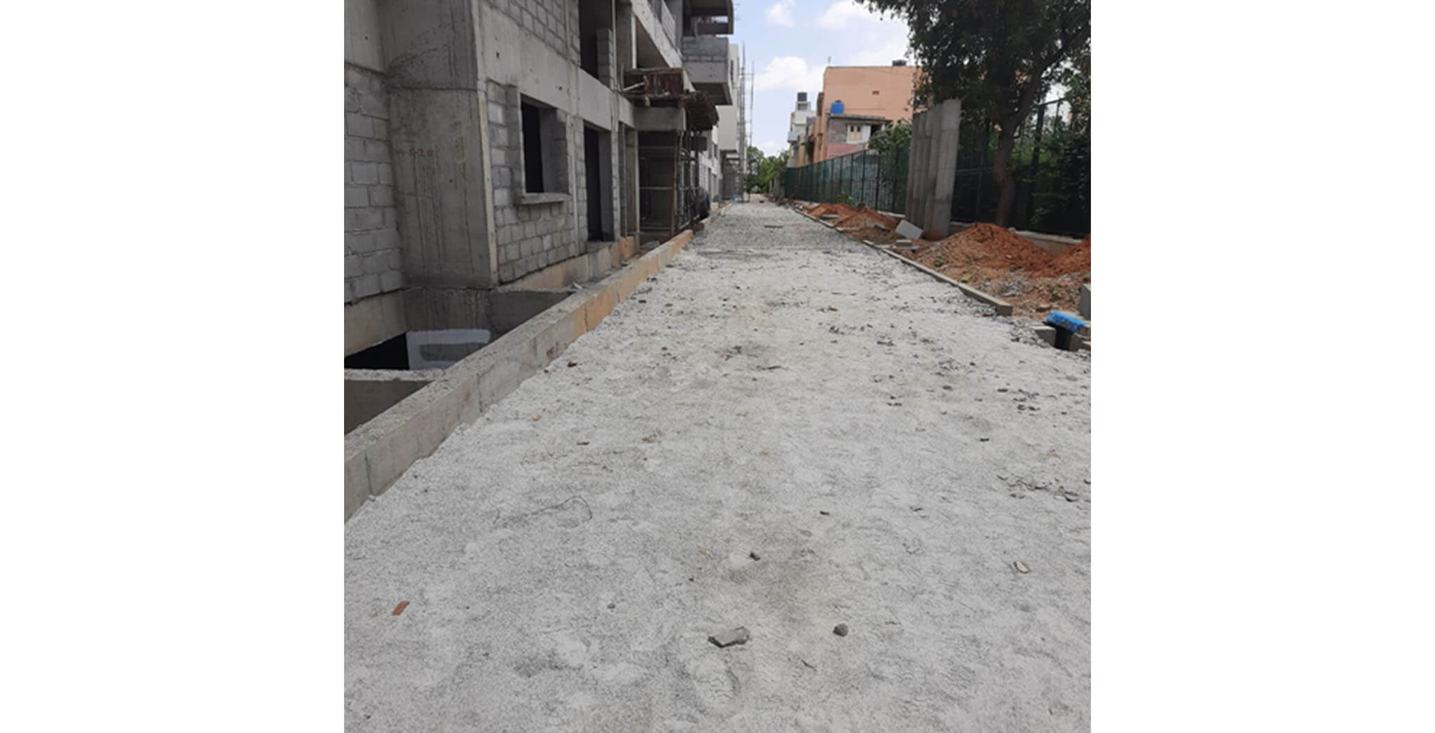 May 2021 - North side driveway works (GSB) under progress