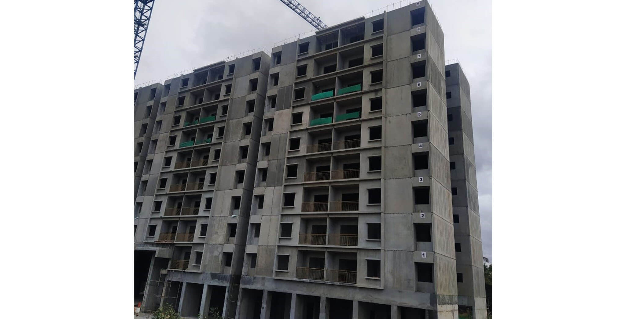 Jun 2021 - C-wing: On commencement of ninth floor slab