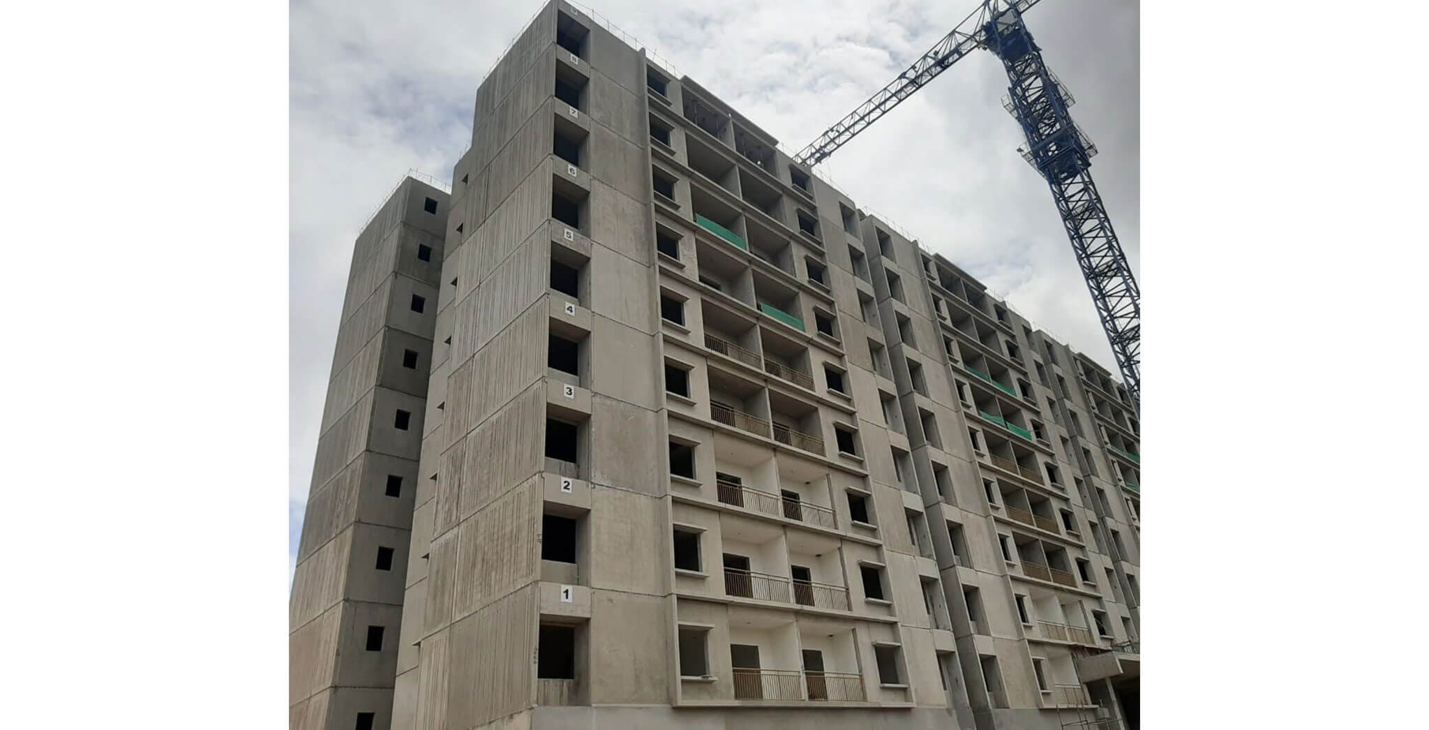 Jun 2021 - A-wing: On commencement of ninth floor slab