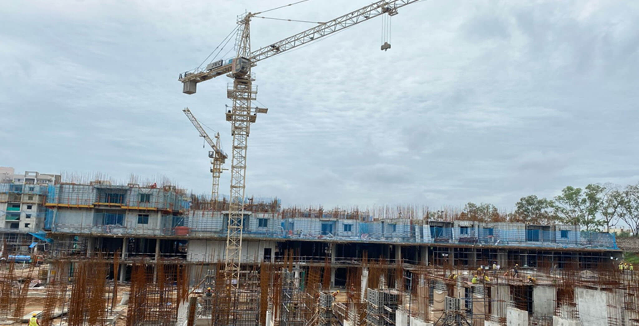 Jun 2021 - Block B: Ground floor level 75% shuttering completed & 50% concreting completed