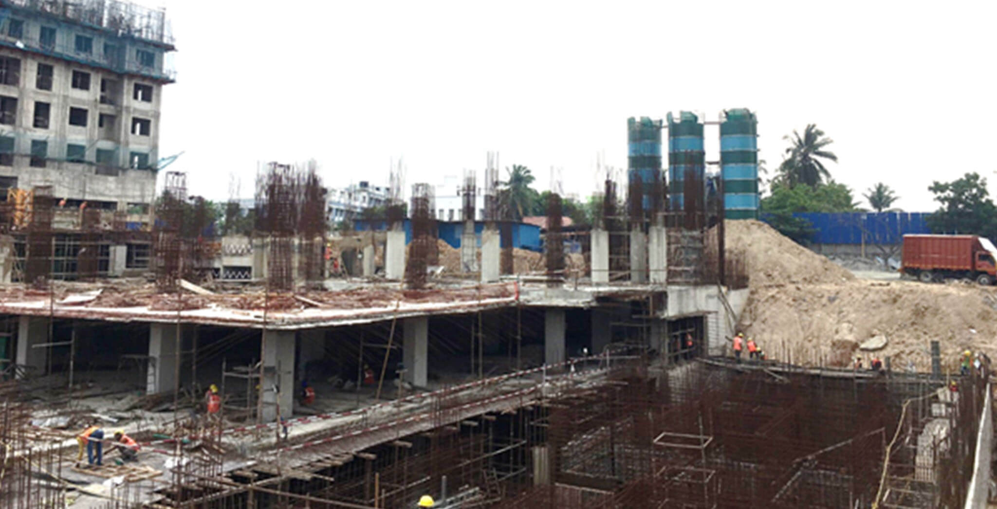 Jun 2021 - Tower A3: Column above ground floor work is in progress