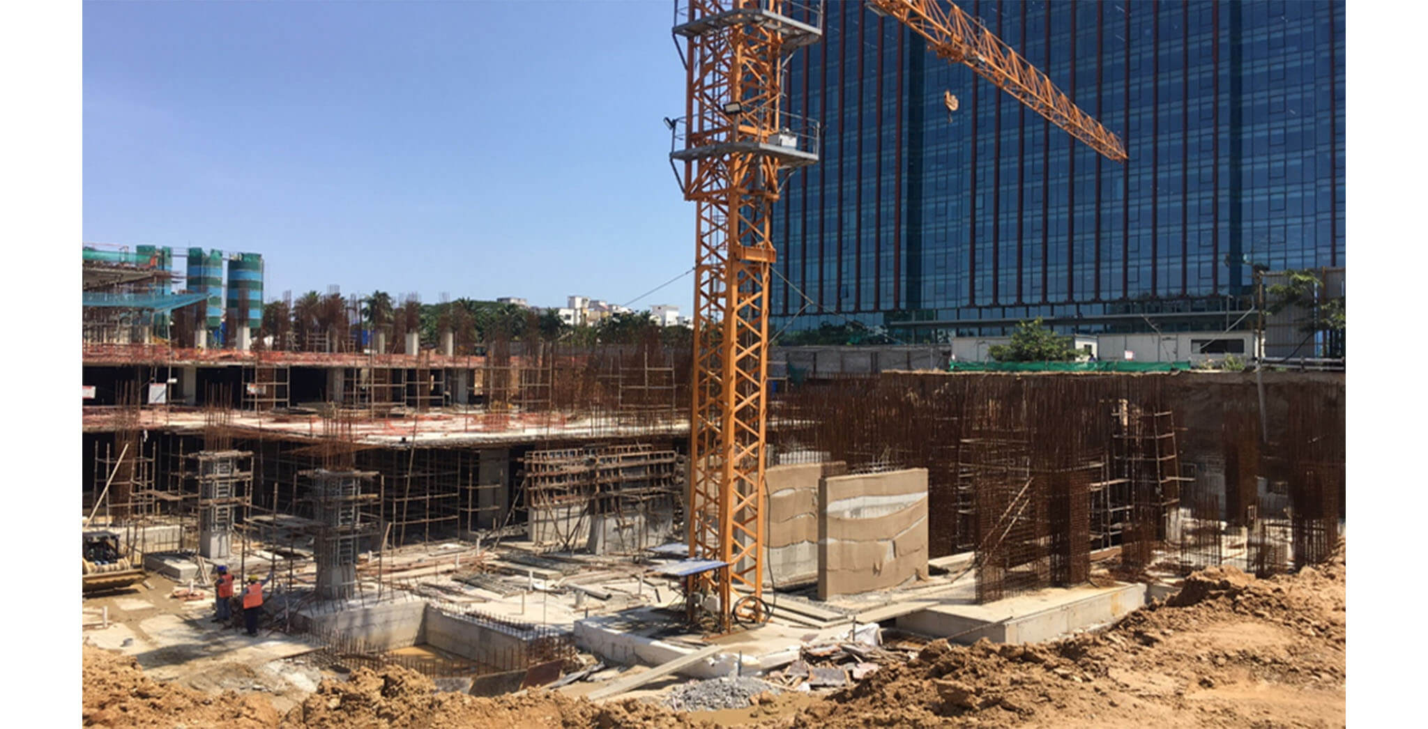May 2021 - Tower A2: Basement 1 and raft work is in progress
