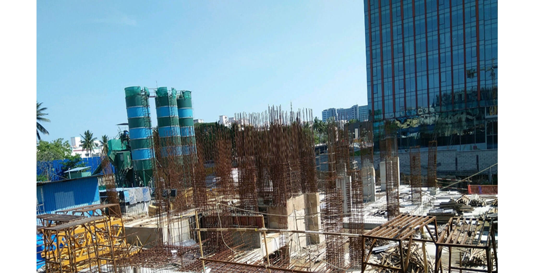 May 2021 - Tower A3: Column above ground floor work is in progress