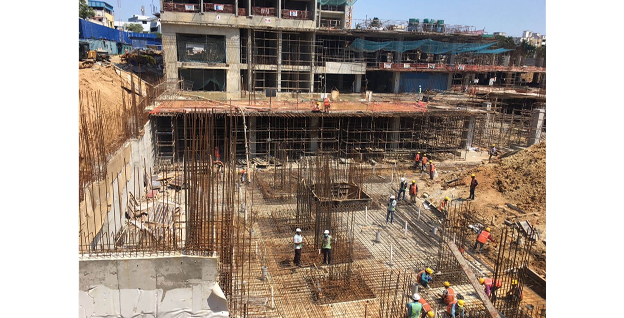 May 2021 - Tower A4: Excavation and raft work is in progress