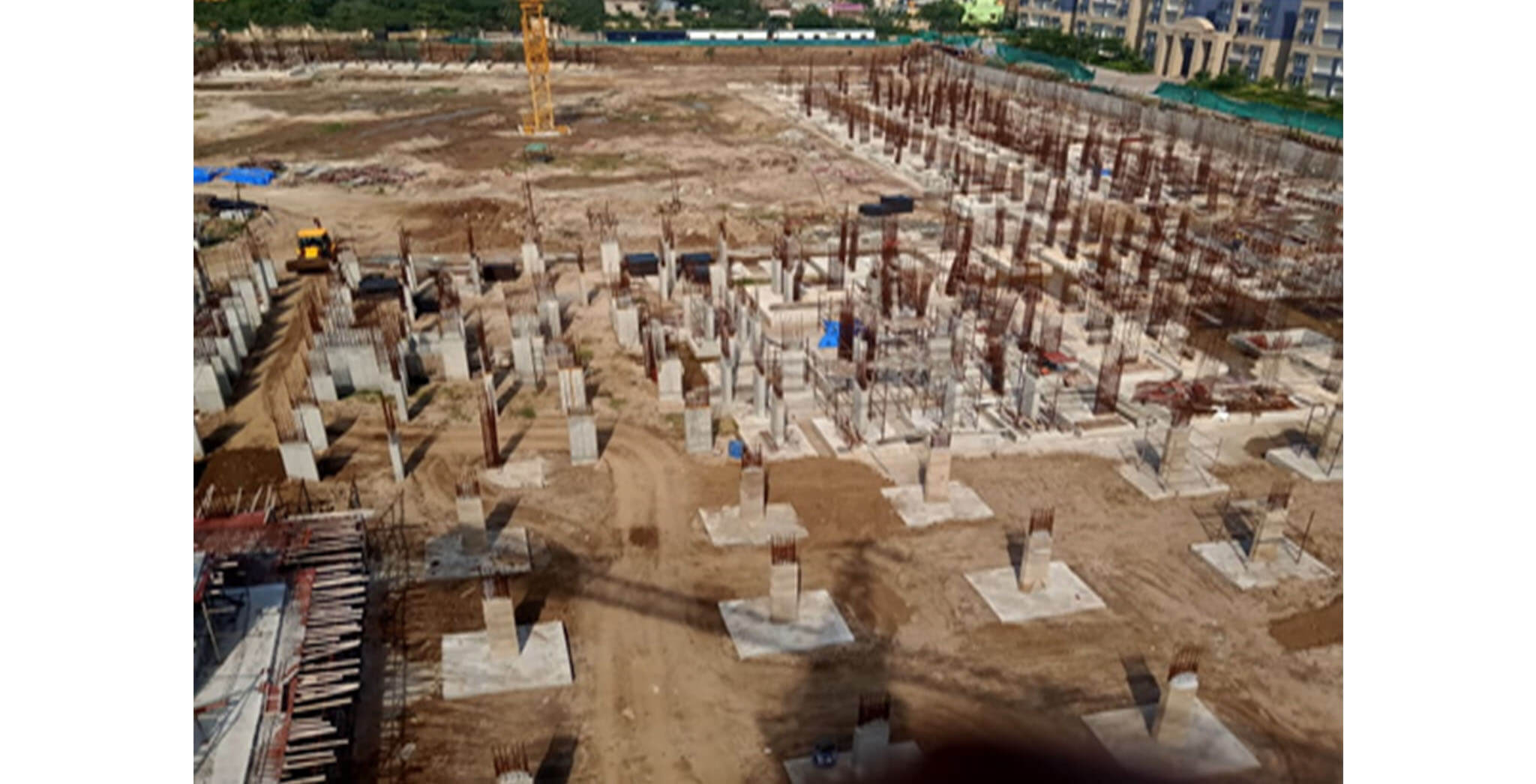 Jun 2021 - Block K: Excavation completed, foundational works completed, ground floor slab completed