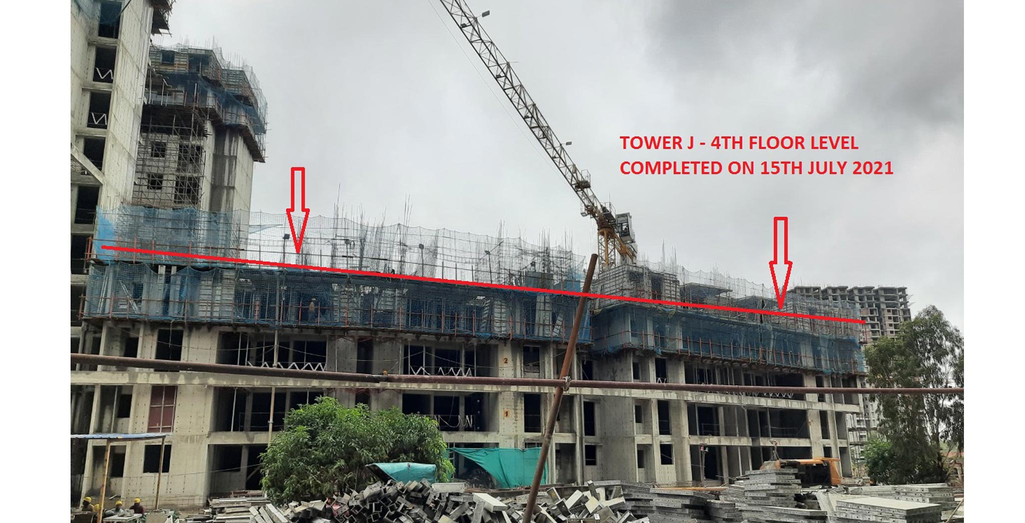 Jul 2021 - Halcyon: On Casting of 4th floor Slab- Tower J