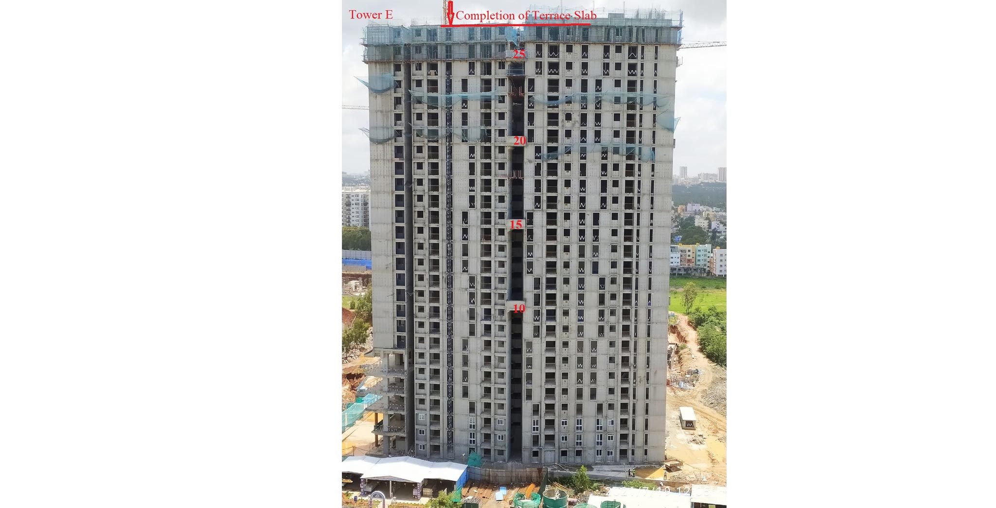 Jul 2021 - Eden Tower E - On Casting of Terrace slab