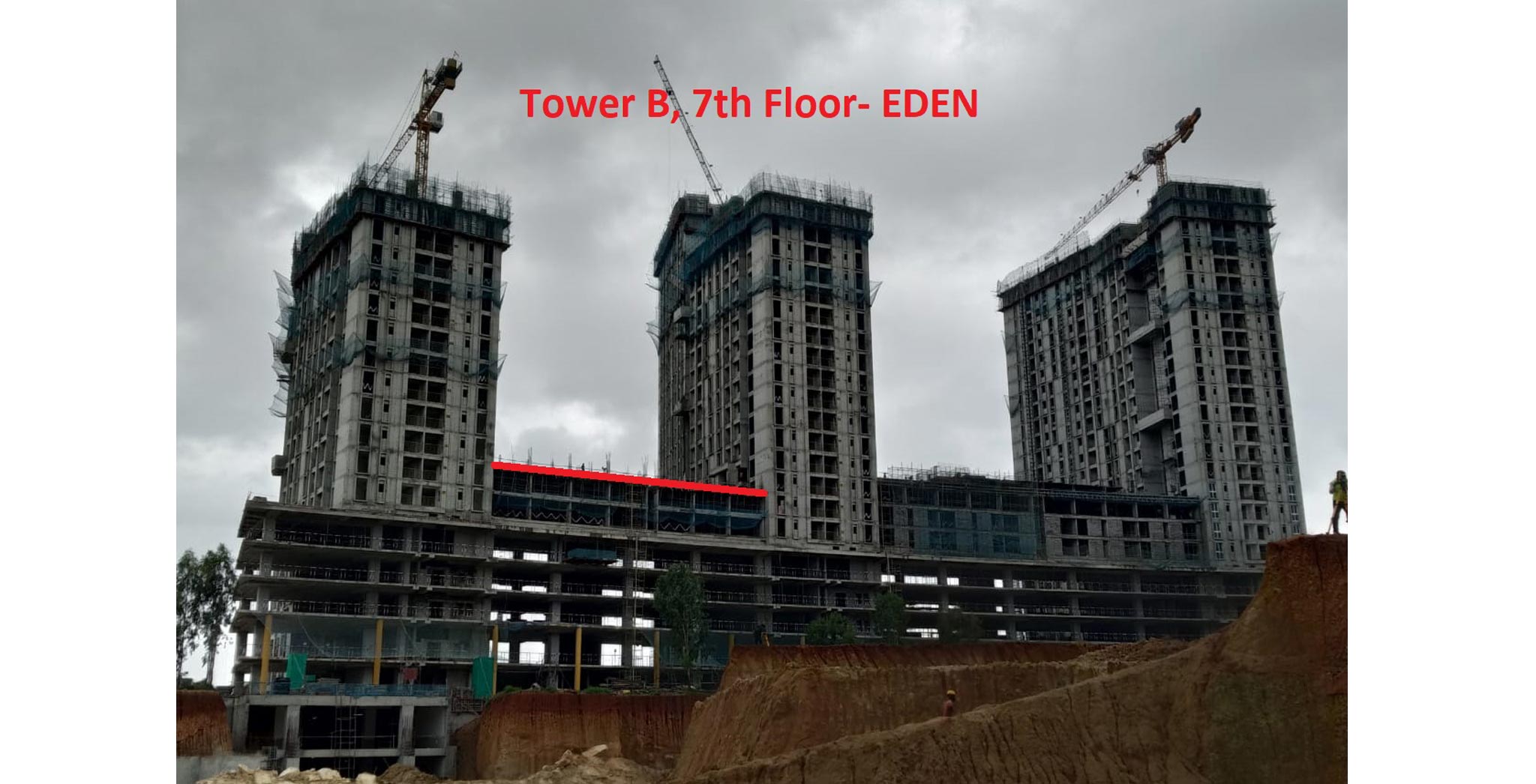 Jul 2021 - Eden-Tower B - Completion of 7th floor slab Milestone
