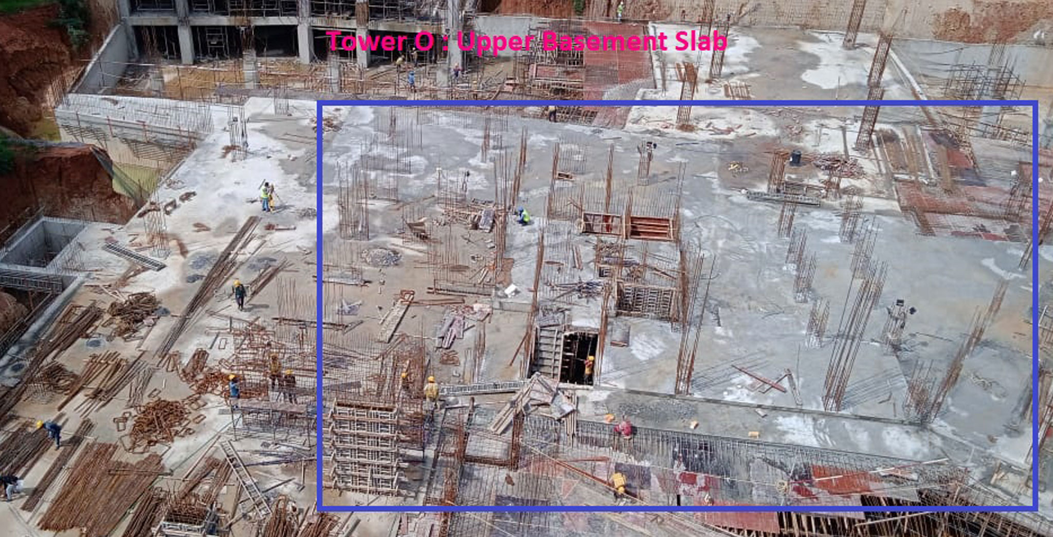 Aug 2021 - Tranquil Tower O: Casting of Upper basement floor slab