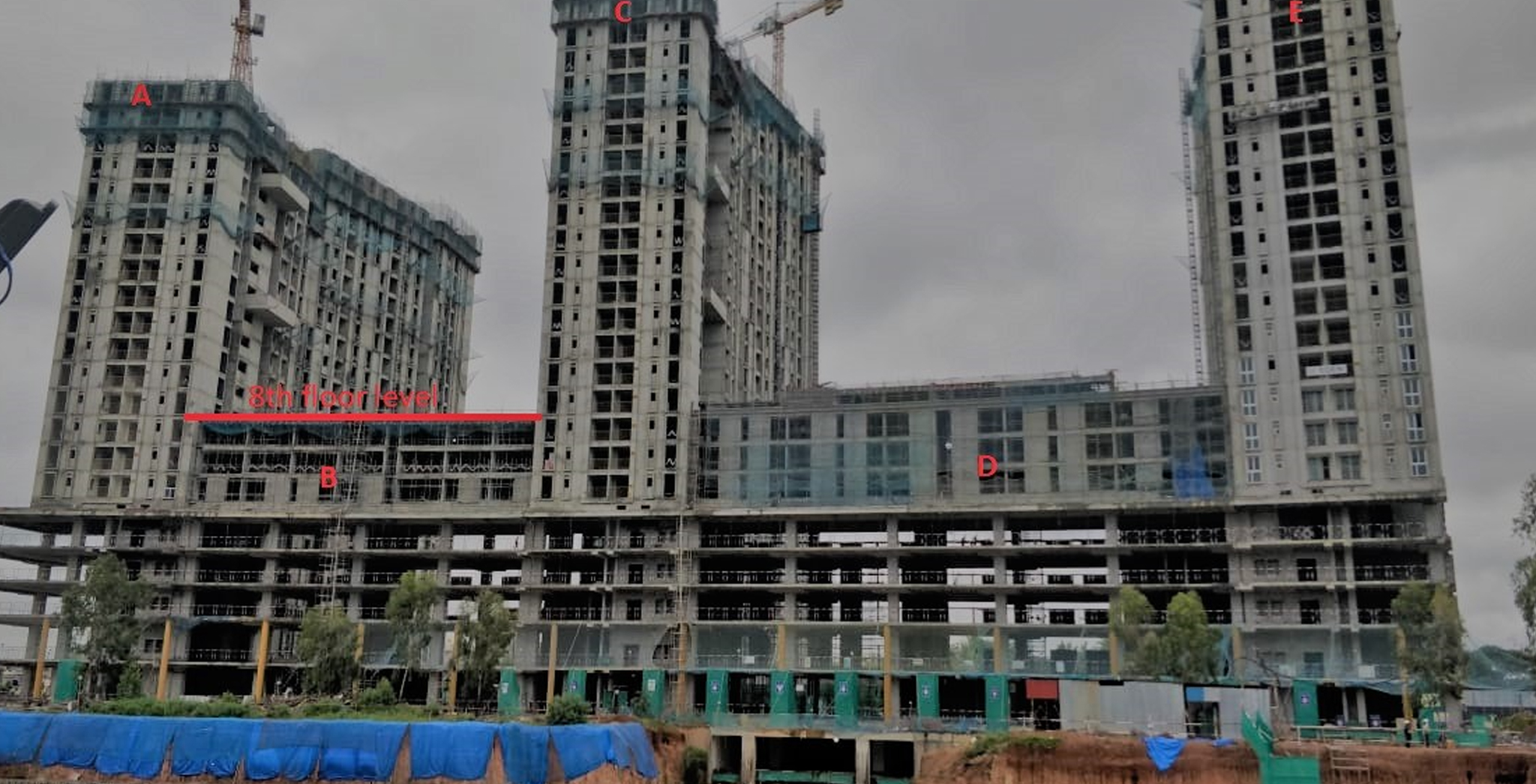 Aug 2021 - Eden Tower B: Completion of 8th floor slab