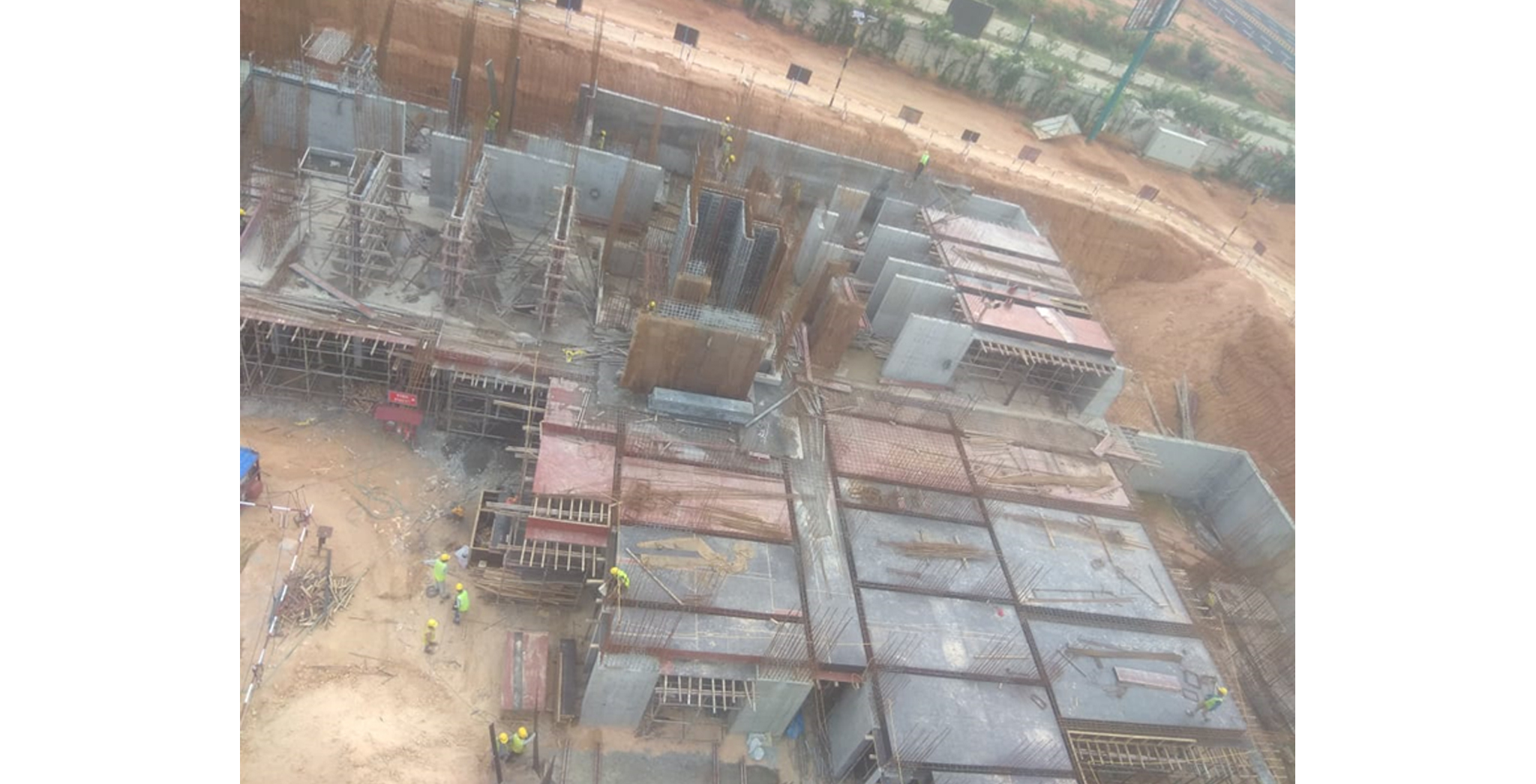 Aug 2021 - Krypton Block: Ground Floor Pour-1 Slab shuttering in progress