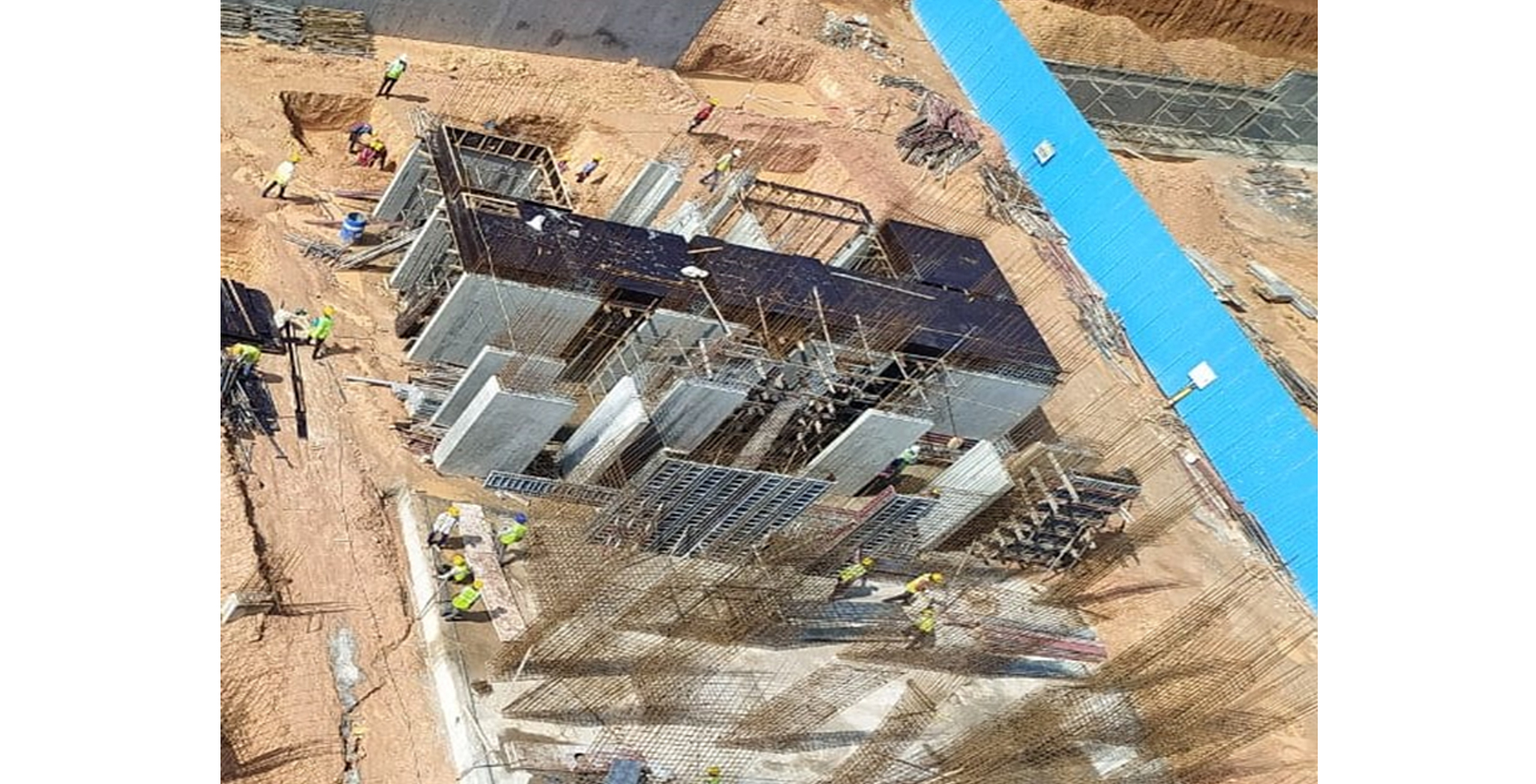 Aug 2021 - Krypton Block: Upper basement Pour-4 slab shuttering in progress