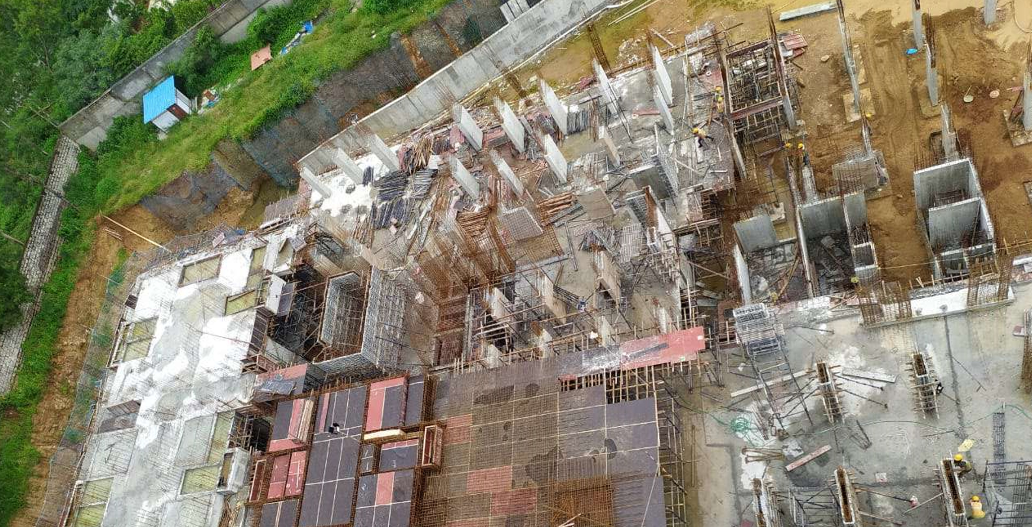 Aug 2021 - Block C: 80% basement-1 slab completed; 20% Ground Floor slab completed