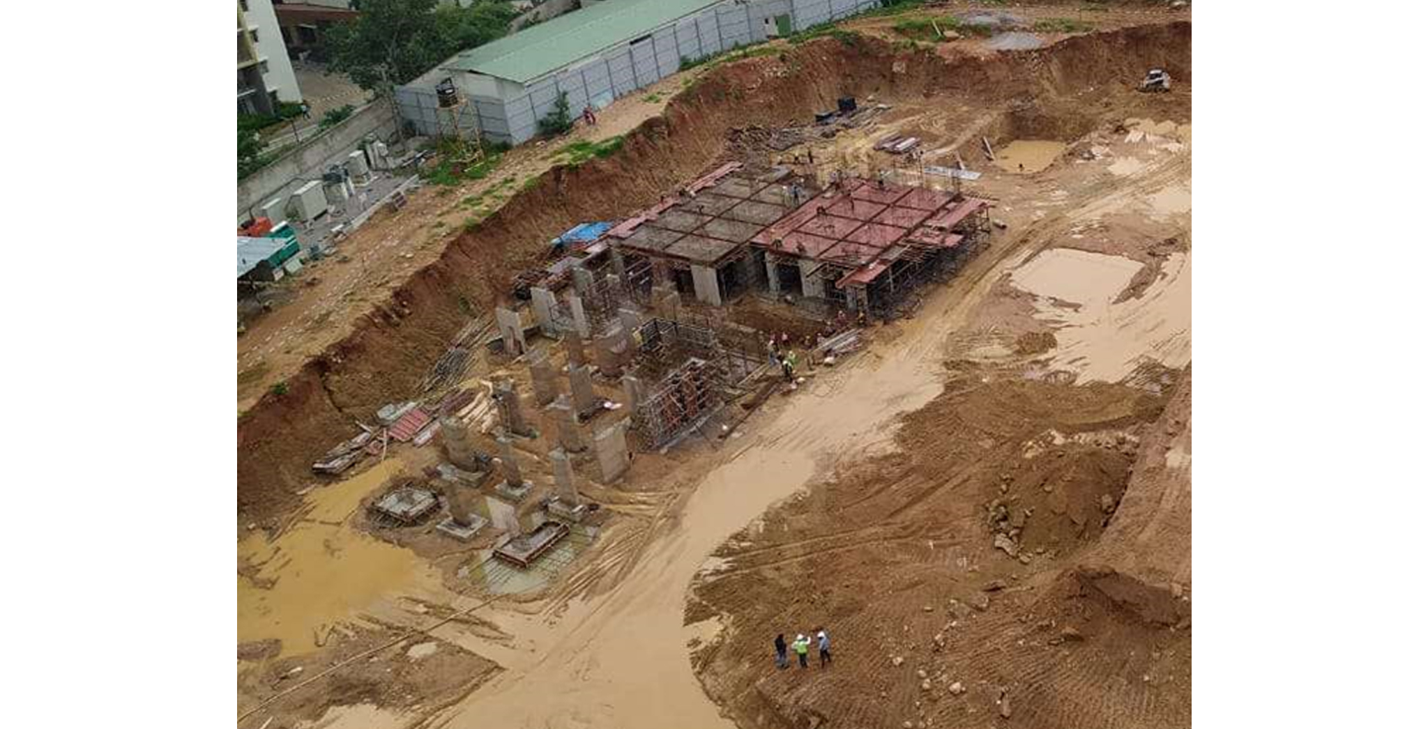 Aug 2021 - Block D: 40% Footings completed. 17% basement-1 slab shuttering completed