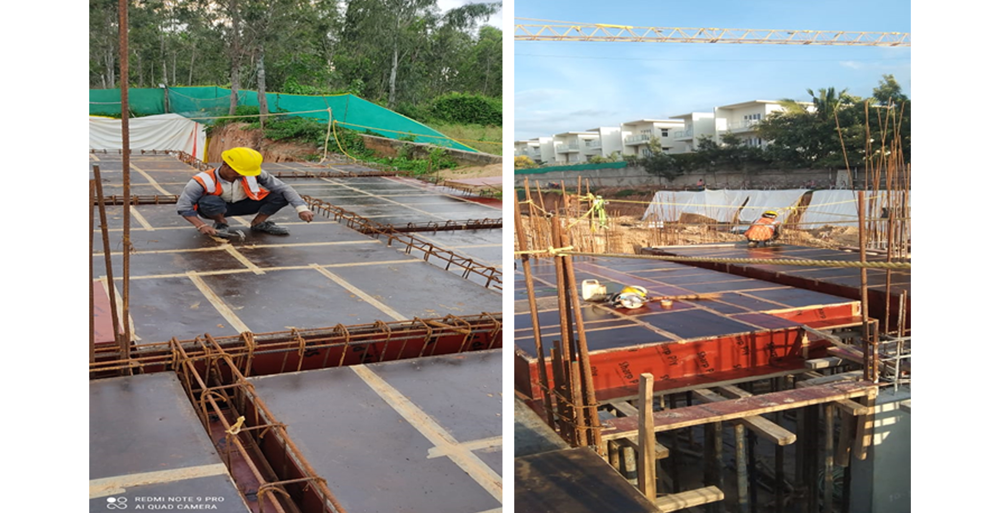 Aug 2021 - Block D: Ground floor D- Block extension of slab shuttering work in progress