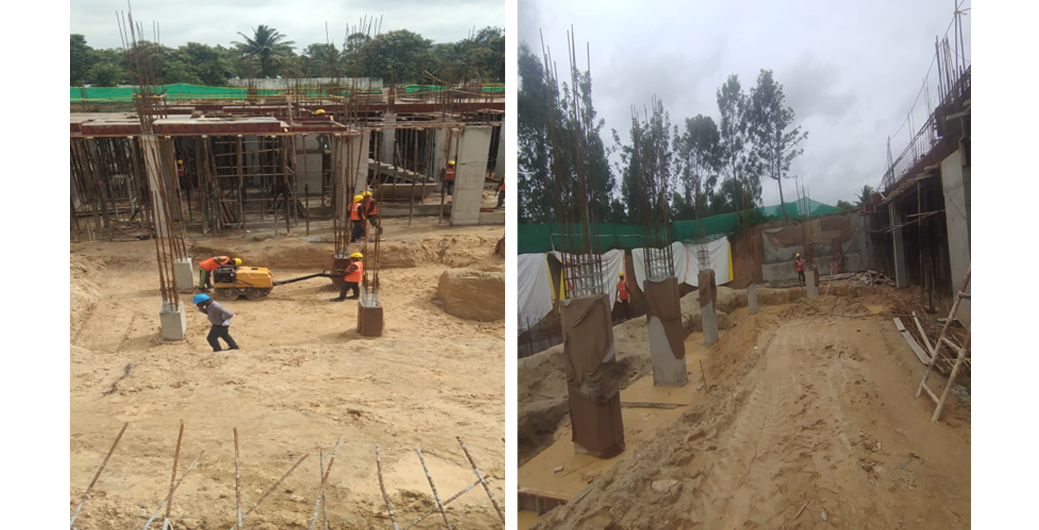Aug 2021 - Block D: Back filling and soil consolidation for footing works in progress