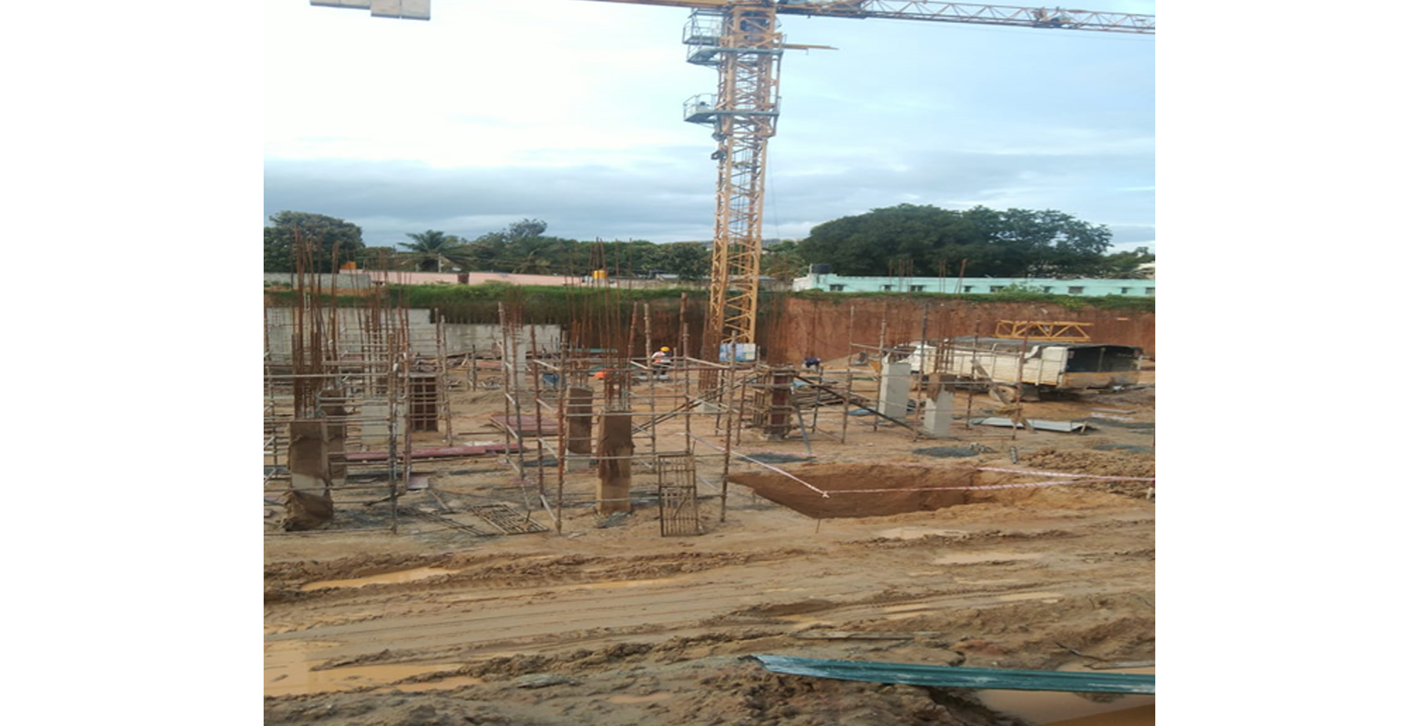 Aug 2021 - Block D: D-block columns and footings work in progress