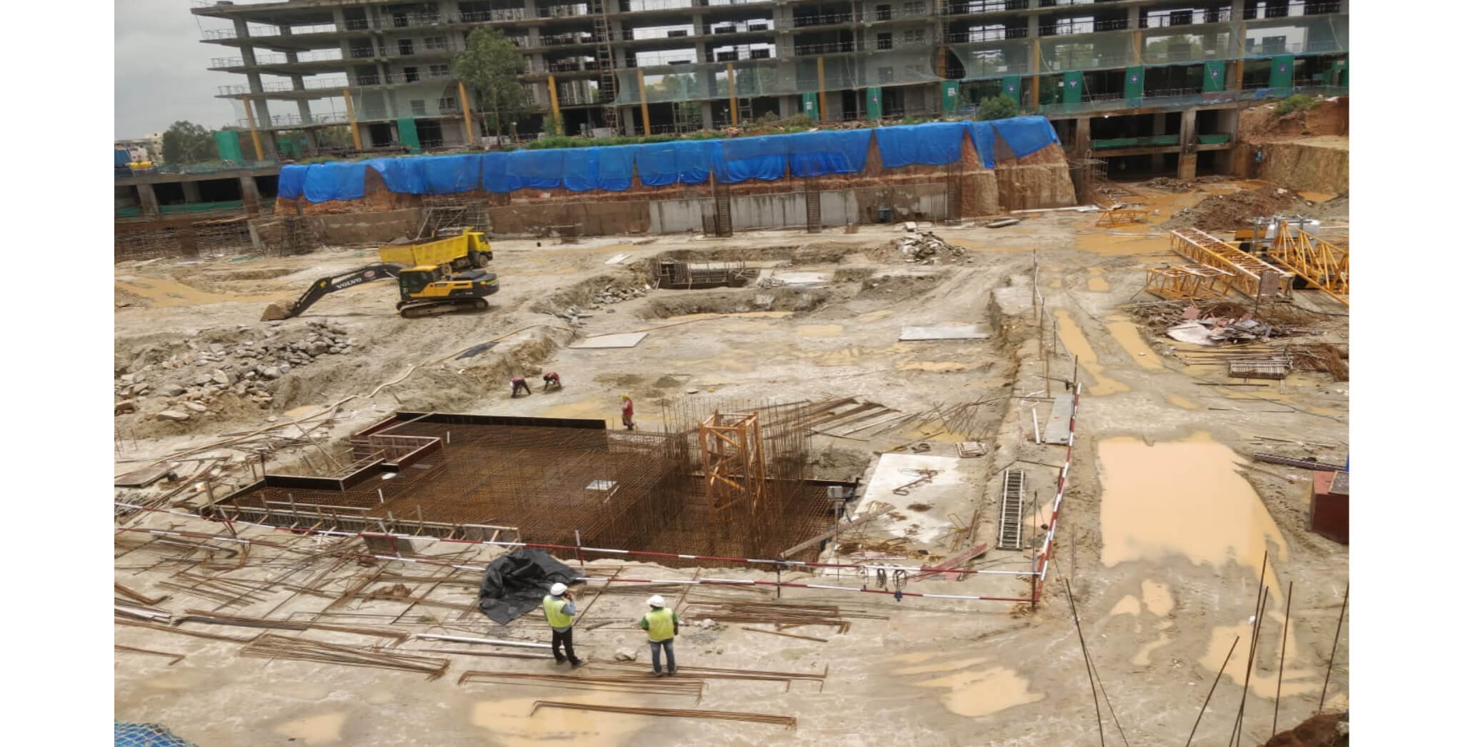 Aug 2021 - Paradise: Tower H, Raft/Footing work in progress