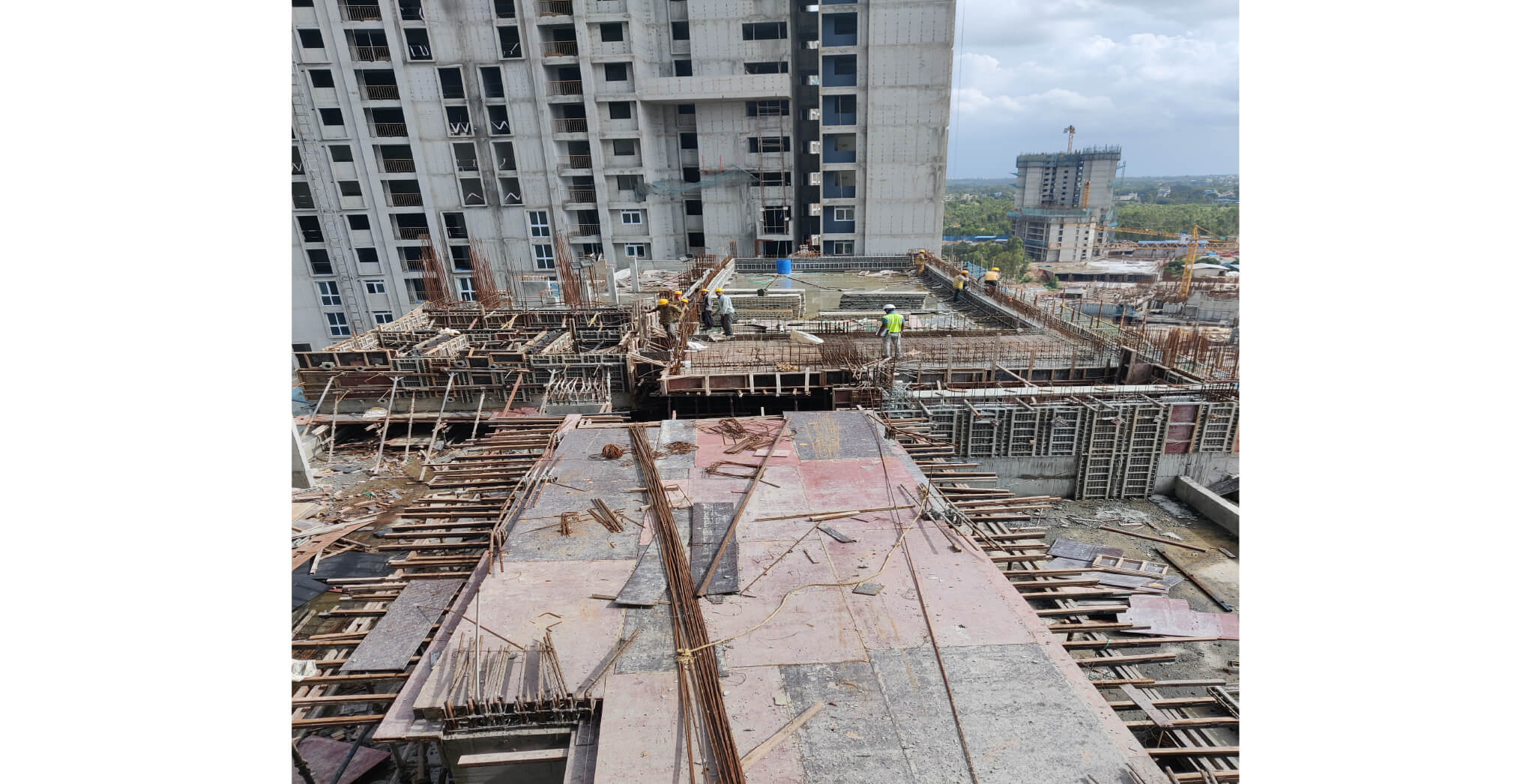 Aug 2021 - Eden Tower D: Swimming pool work in progress