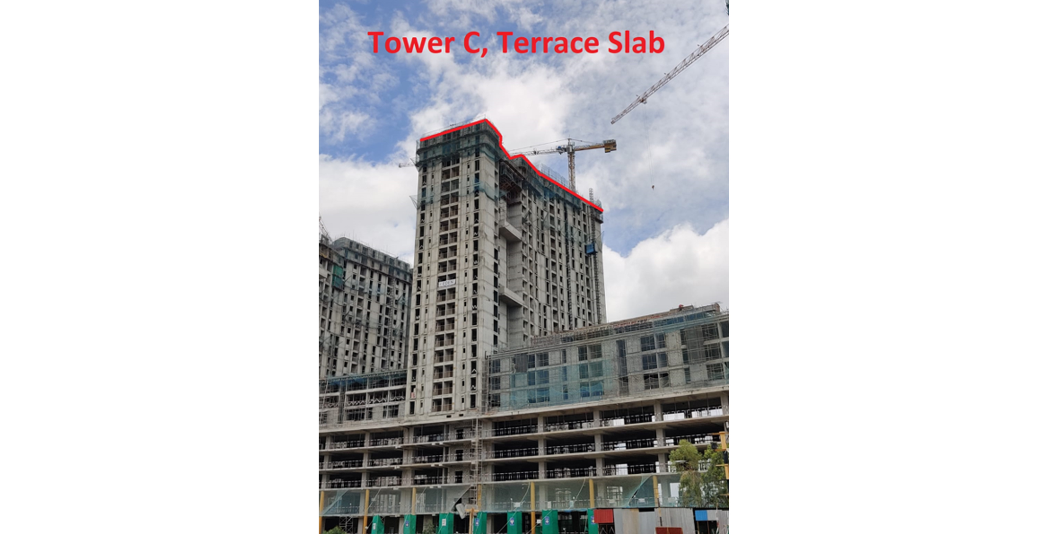 Sep 2021 - Eden Tower C: Completion of Terrace floor slab Milestone