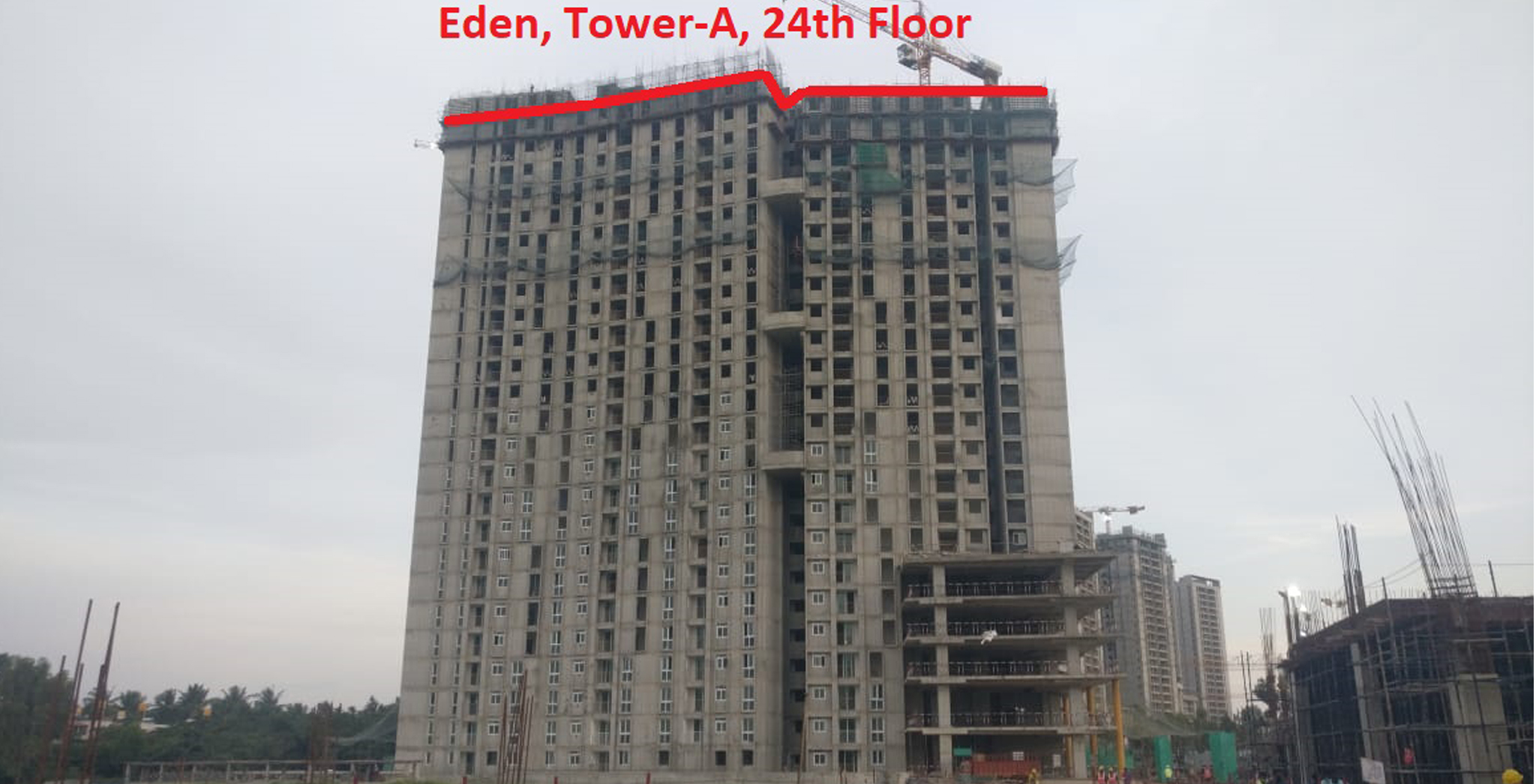 Sep 2021 - Eden Tower A: Completion of 24th floor slab Milestone