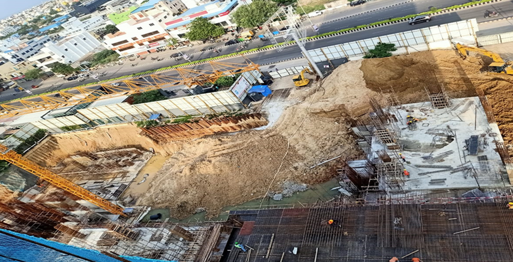 Jul 2021 - Tower A4: Excavation and raft work is in progress