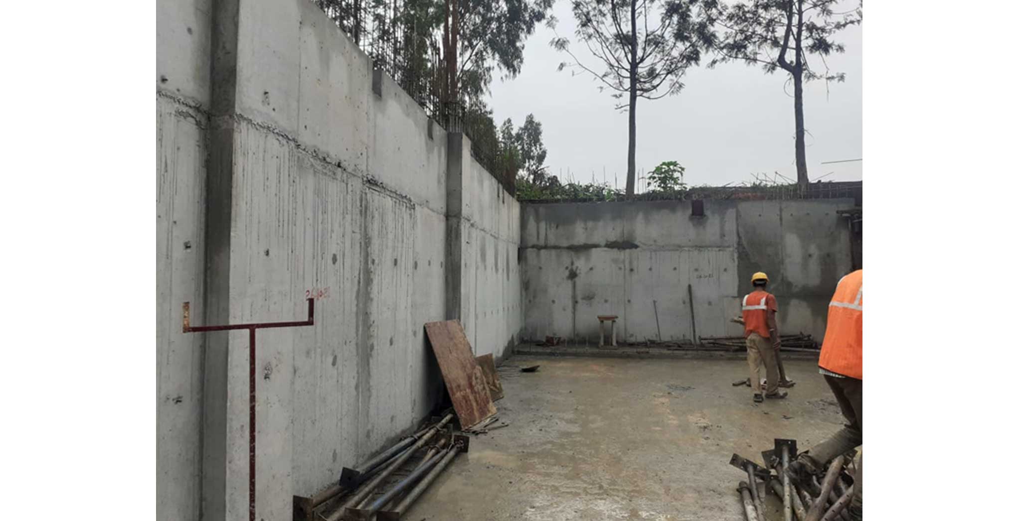 Nov 2021 - Block D: Retaining wall completed
