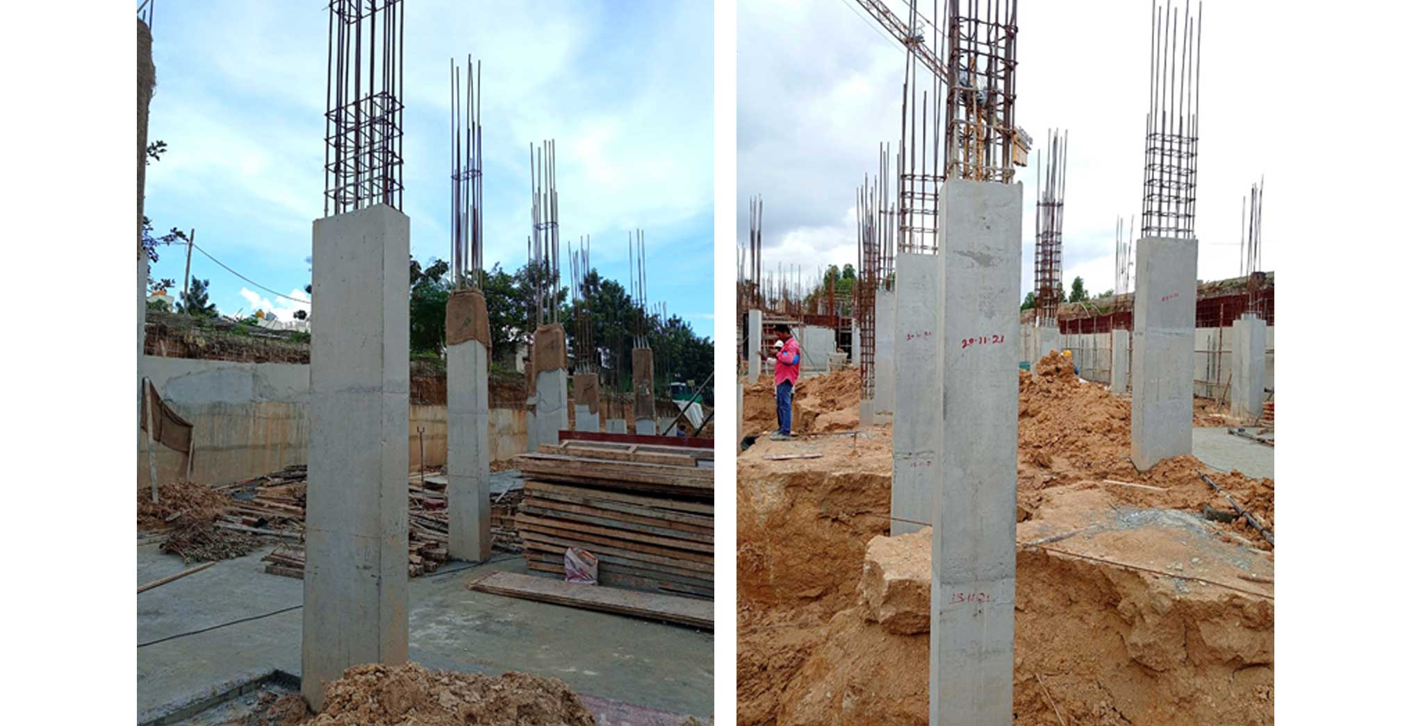 Nov 2021 - Block B: Basement column casting work in progress