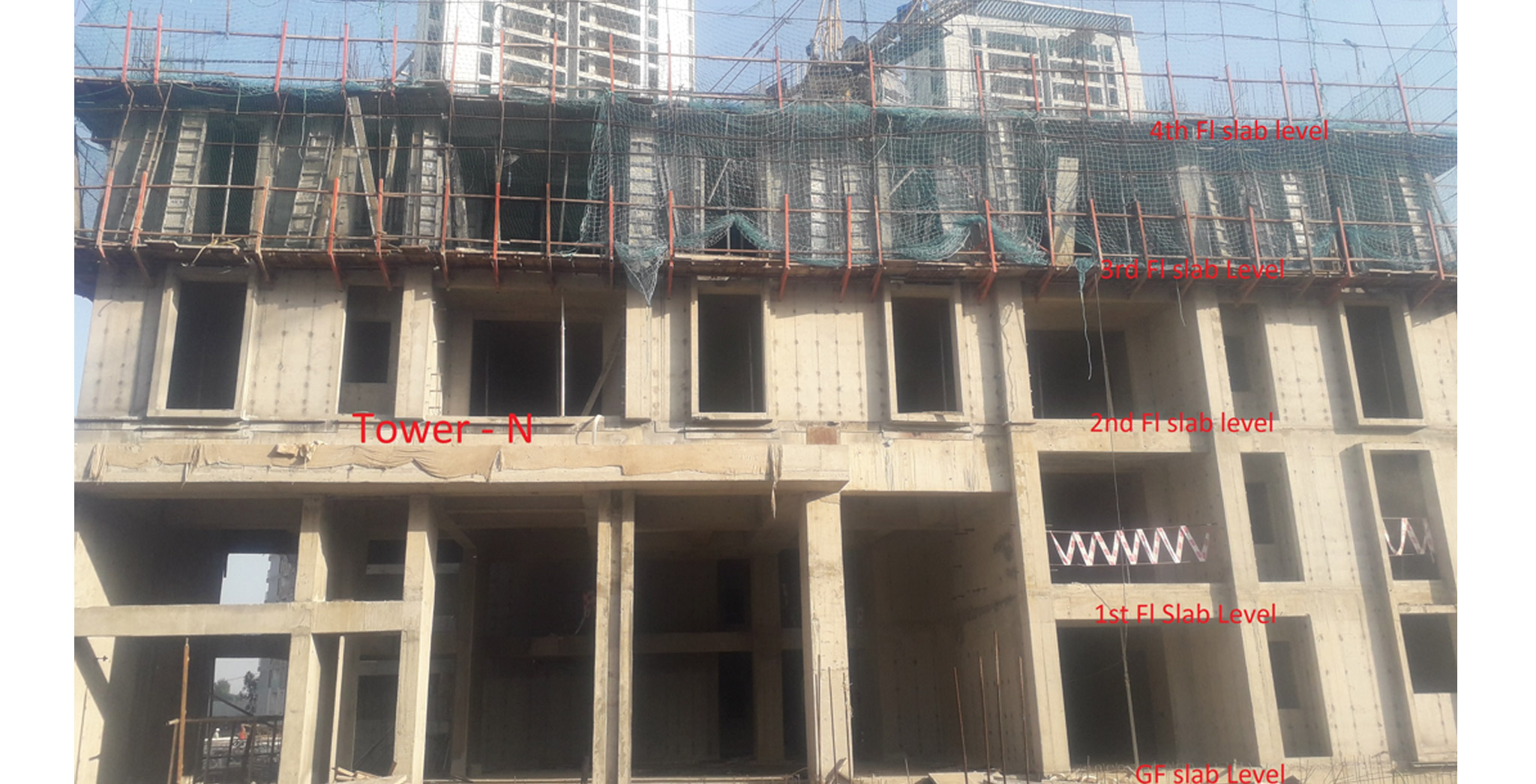 Dec 2021 - Utopia Tranquil Wing N: Milestone on casting of 4th floor slab