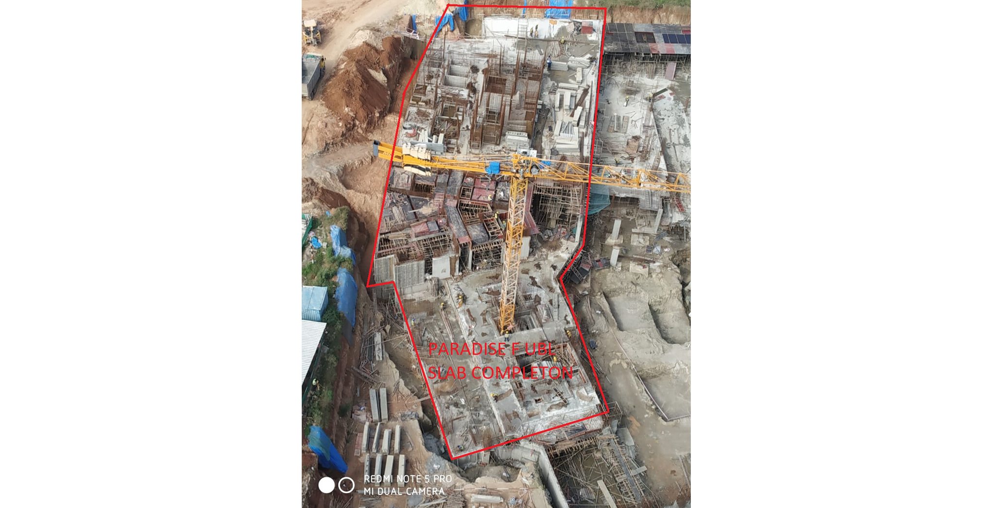 Jan 2022 - Paradise Tower F: Completion of Upper Basement floor Slab