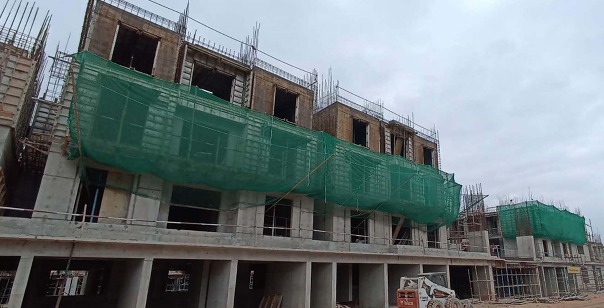 Dec 2021 - Feldspar Block: Wing B- South Elevation Work in progress