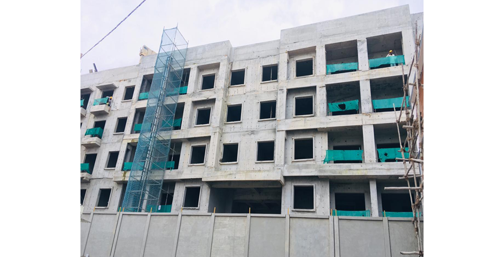 Dec 2021 - D Block: Structure work completed