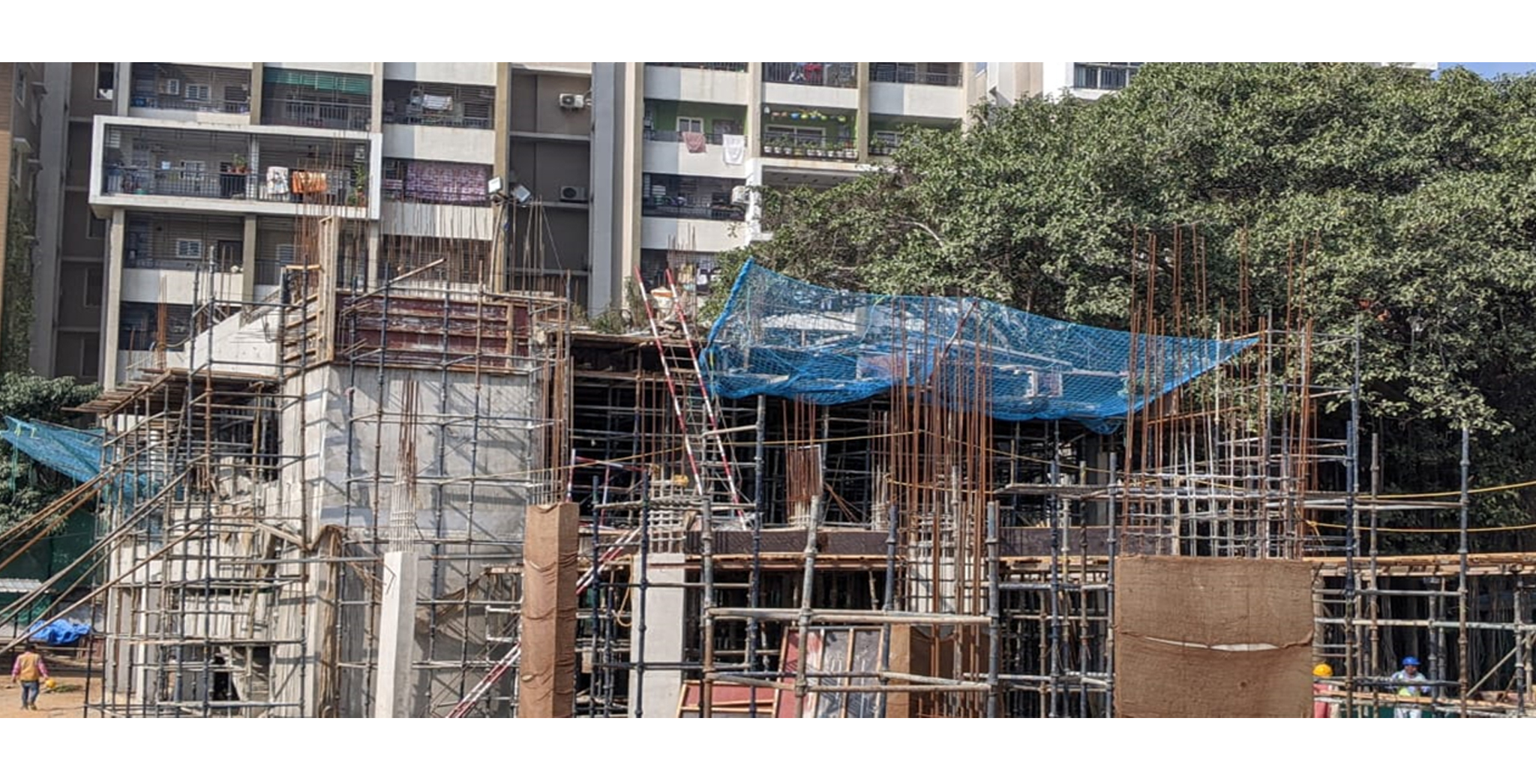 Dec 2021 - Club House: Foundation works up to Plinth Level – 80% Completed Ground Floor (roof slab) – 25% Completed