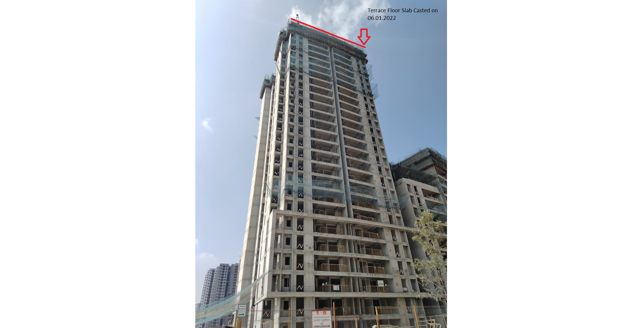 Jan 2022 - Halcyon Tower I : Casting of Terrace Slab