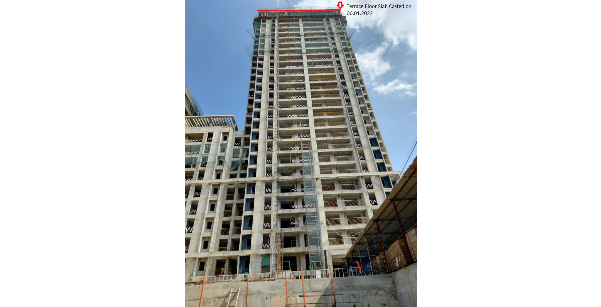 Jan 2022 - Halcyon Tower I: Casting of Terrace Slab