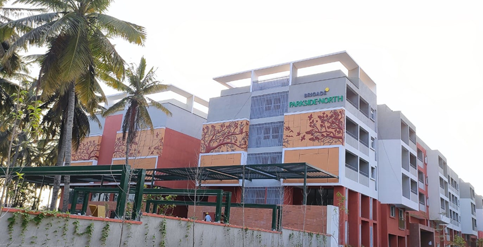 Dec 2021 - Tower A B W X: Tower A W X External Painting work, Entrance ramp work Completed