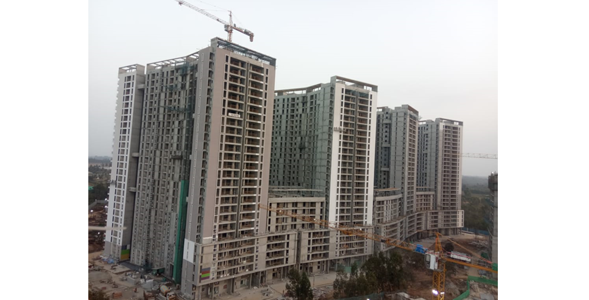 Dec 2021 - Serene View: Structure works completed for all towers. Finishing works in progress for all towers