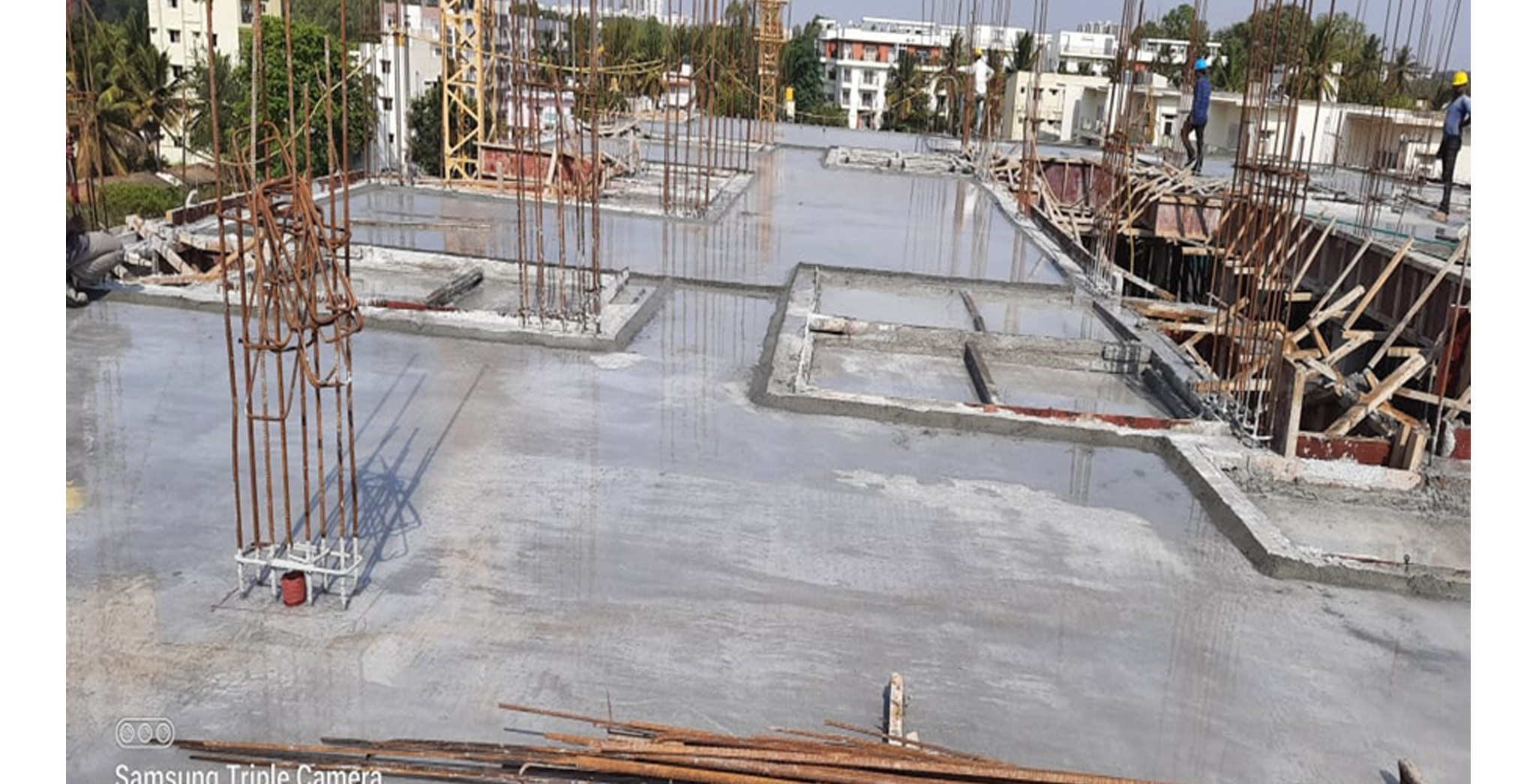 Apr 2022 - Block D: 4th floor slab concrete completed