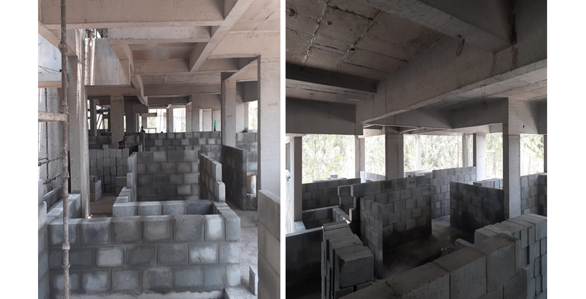 Apr 2022 - Block D: 1st floor masonry work in progress