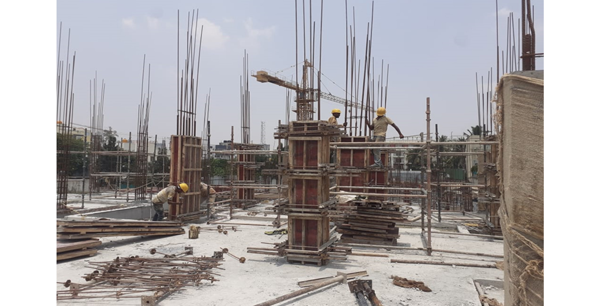 Apr 2022 - Block C: First floor Columns casting work in progress
