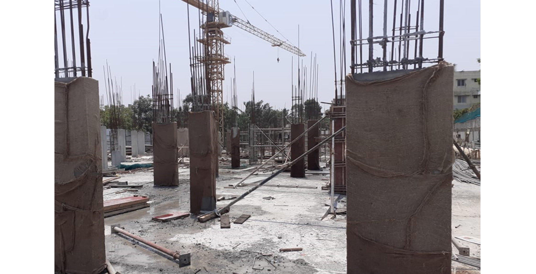 Apr 2022 - Block B: Ground floor columns work in progress