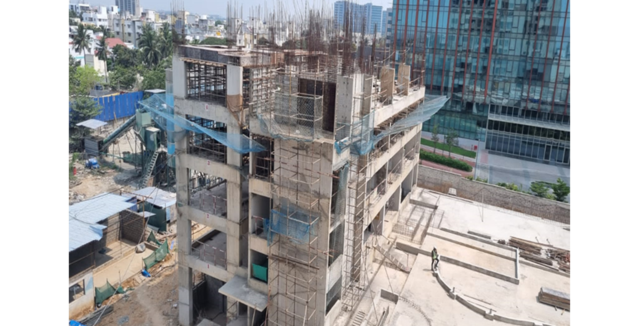 Apr 2022 - Serviced Apartment: Fifth floor slab is in progress