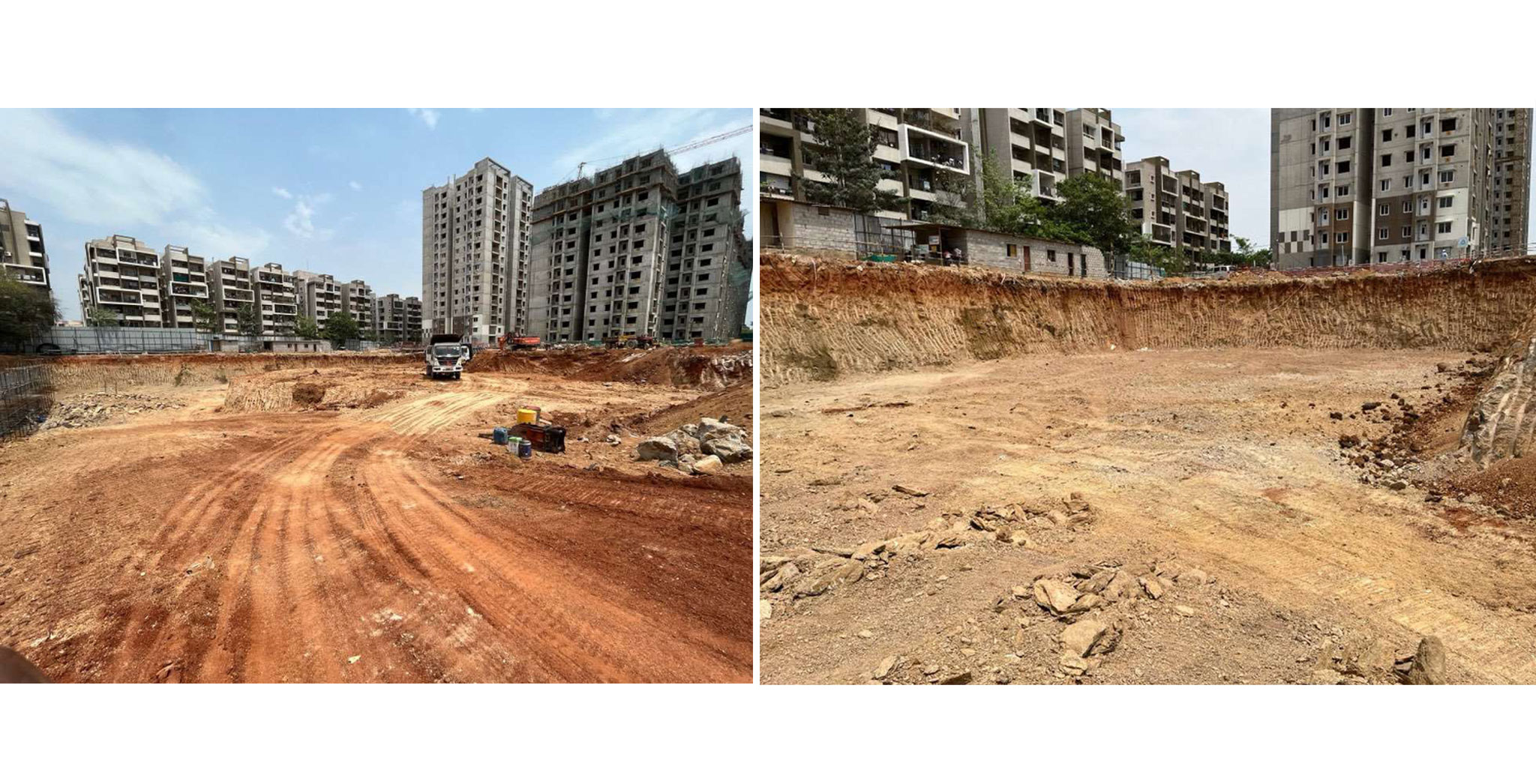 May 2022 - F & G Blocks: Excavation and Foundation Works in Progress