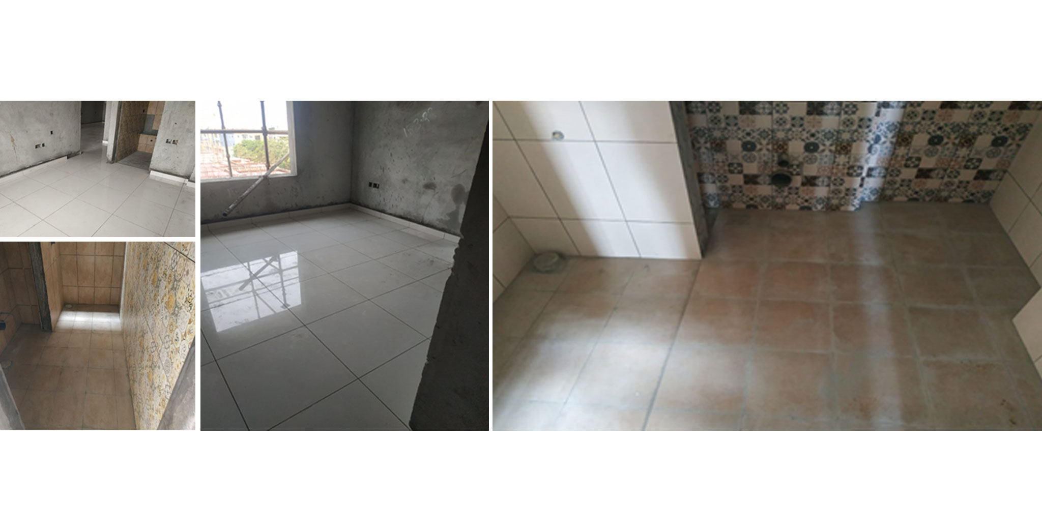 Apr 2022 - Bonito H Block: Tiling work in progress
