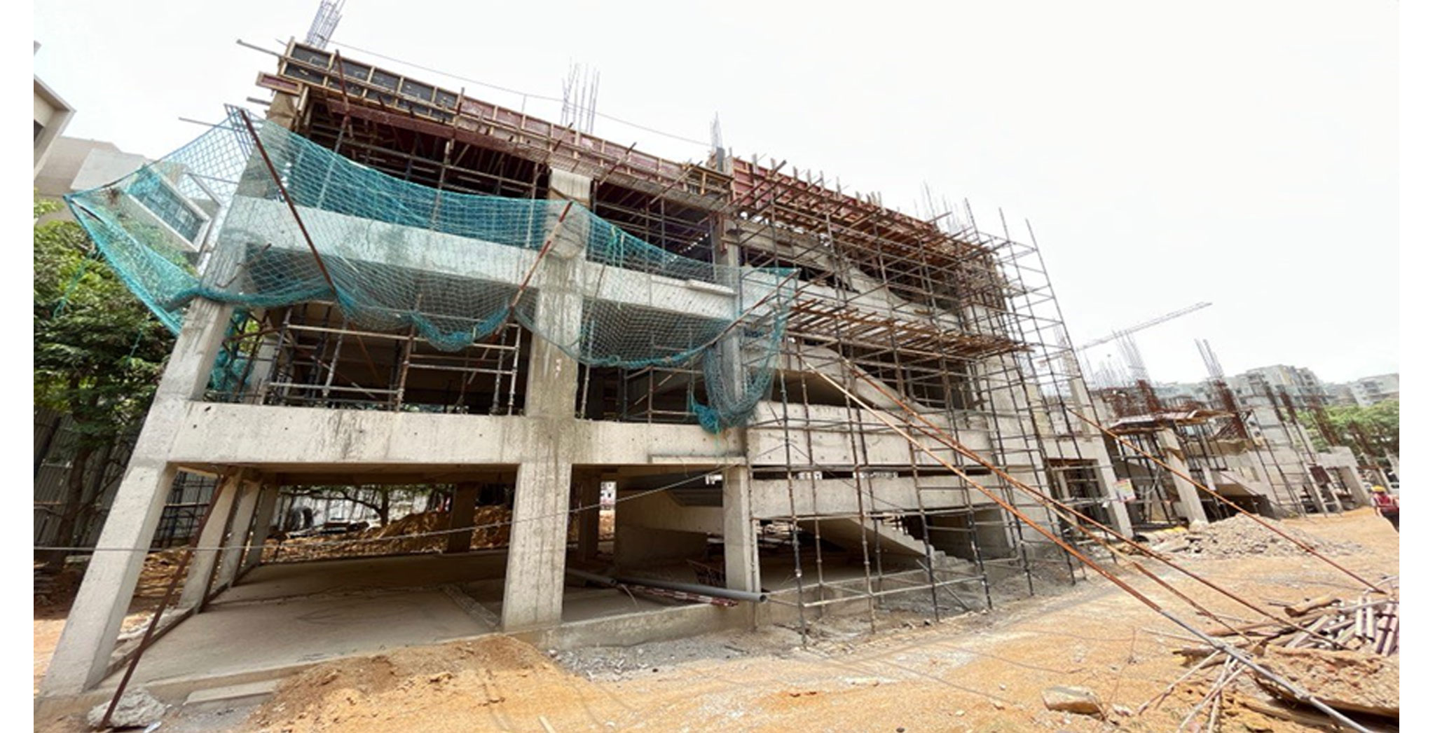 May 2022 - Club House: 2nd Floor Shuttering works in progress