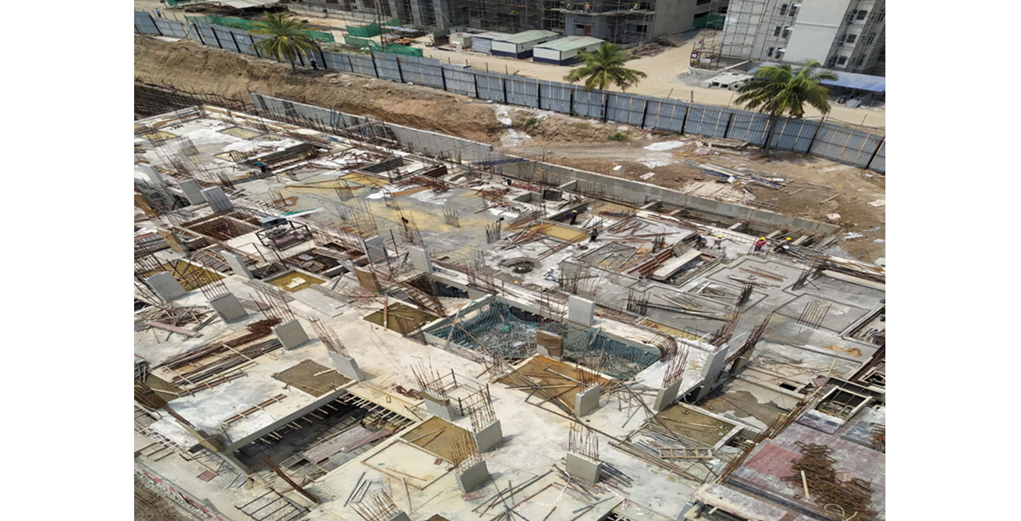 May 2022 - Xanadu Celeste Tower P: Southeast View - Ground, First, Second & Third Floor Slab in progress